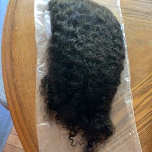 100% human hair 10inch curly 4x4 lace front wig